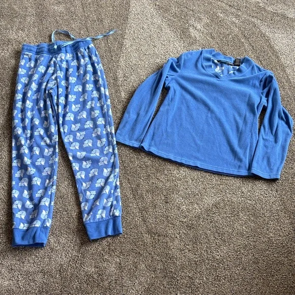 Women's Blue Pajama Set - Picture 1 of 8